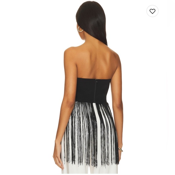 Amanda Uprichard Puzzle Strapless Fringe Top XS - Picture 2 of 7